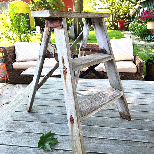 Vintage step wood folding - vintage, 2