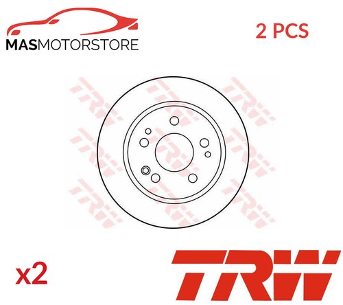 Front brake discs set pair - front, trw