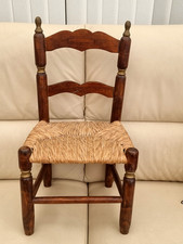 vintage pine childs Wicker