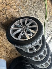 Original VW GOLF 17 Alloy Wheels with Tyres 5x112  in good condition