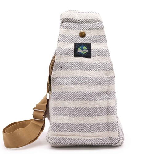 Natural cotton crossbody bag - crossbody,