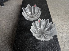 2 x Dartington Glass Foliate