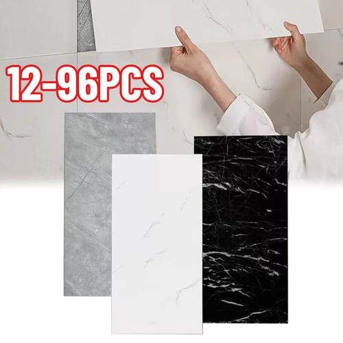 96x pvc marble tiles - marble, wall