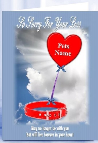 Personalised pet bereavement - personalised,