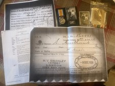 WW1 BWM Stanley Crosthwaite 1st Mate Merchant Navy