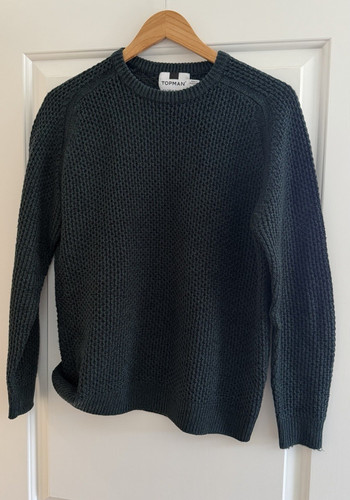 Topman men green knit crew - men's,