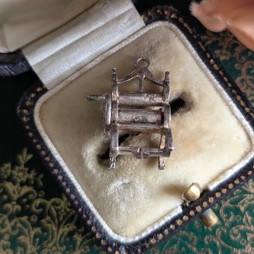 Vintage silver clothes mangle - silver,