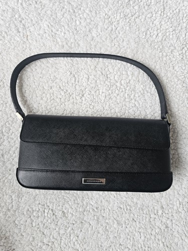 Burberry black leather