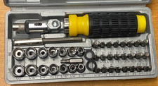 Ratchet Screwdriver Bit Socket Set in Case