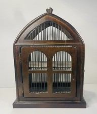 Vintage Domed Wood Bird Cage