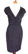 Zara Woman, ladies black flecked, fully lined, dress, size M