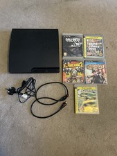 Sony PlayStation 3 Slim 320GB Console CECH-3003B Tested with 5 Games Bundle PS3