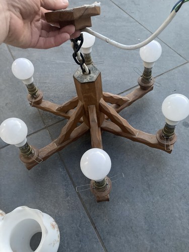 Bulb wired wooden - wired, ceiling