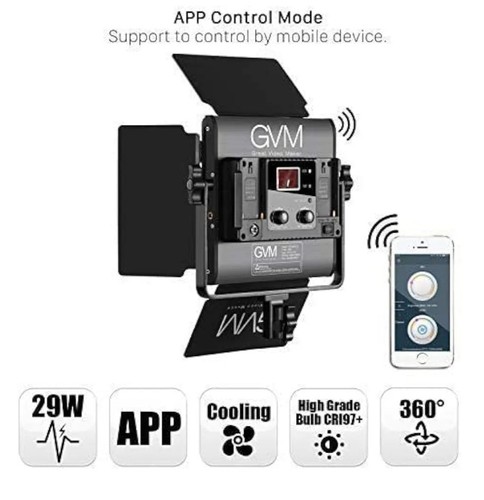 Gvm led video light kit - light,