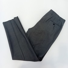 Armani Collezioni Chino Trousers Size 38 Mens Grey 100% Wool FLT30-EP