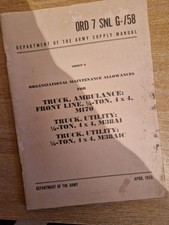 M38A1 Jeep Economy parts list