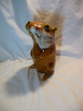 Vintage Wellow Pottery Hamster Chipmunk Ground Hog Gopher  Cute 18.5 cm Tall