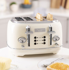 4 Slice Toaster Cream & Chrome - grade B return RRP £59.99