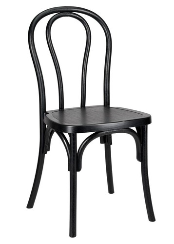 Black resin bentwood chair - black,