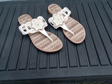 Ladies Grendha white sandals