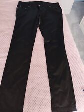 Vintage? Denim Co. Disco Pants Black Shiny Jeans With Stretch Size 16 VGC