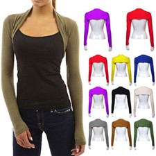 Womens Long Sleeve Plain Shrug