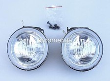 UNIVERSAL 12v CLEAR ROUND FOG SPOT LIGHTS LAMPS LIGHT 101MM 4" E-MARKED NEW