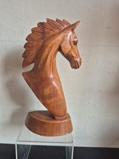 Wooden Horse Head Bust