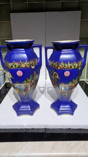 Pair antique vases made in - of,