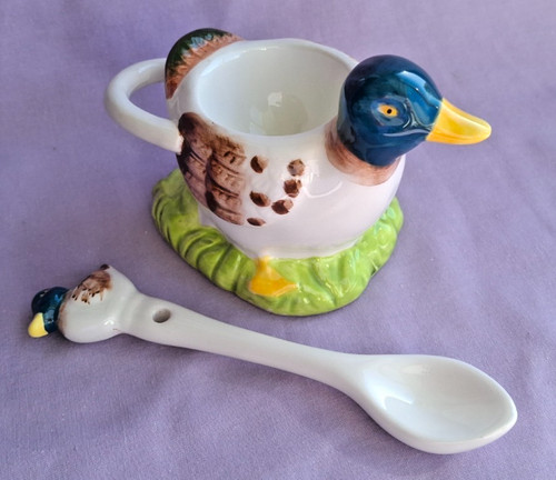 Vintage ceramic duck - ceramic, &