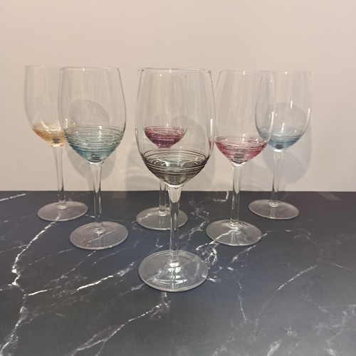 Vintage set coloured stem - of, 6