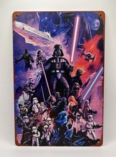 Star Wars Themed Poster Tin Sign 12” X 8” Movie Art Retro Wall Metal Sign NEW