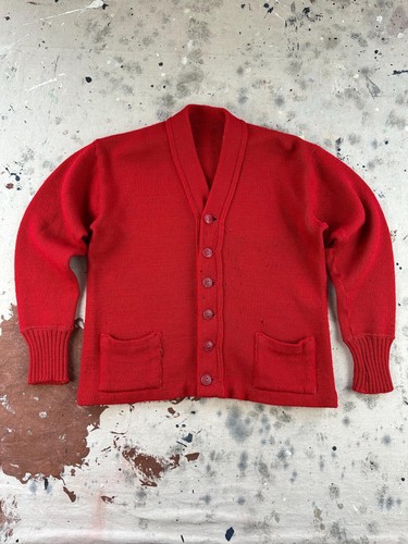 Vintage 1950s red wool - 1950s,
