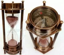 5" Decorative Brass Sand Timer