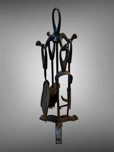 Vintage wrought iron fire - wrought,