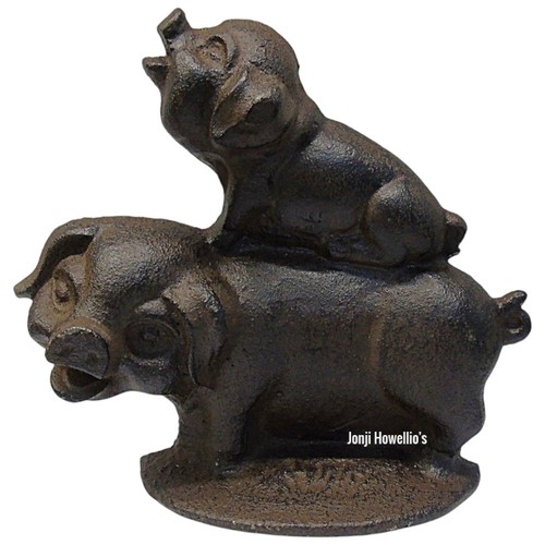 Cast iron antique pig door - antique,