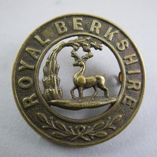 Military Brass Helmet Plate Centre Royal Berkshire Regiment British Army