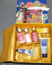L'OCCITANE SET OF THREE TRAVEL SHOWER GELS and HAND CARE ITEMS BN