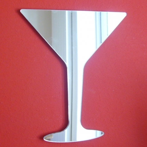 Martini glass mirrors - mirrors, acrylic
