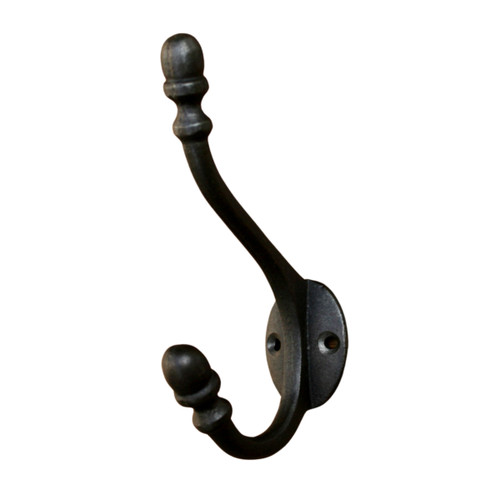 Hook black cast iron - hook, coat