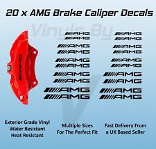 20 x AMG Brake Caliper Decals Stickers - Premium Vinyl - 10 Sizes - Black