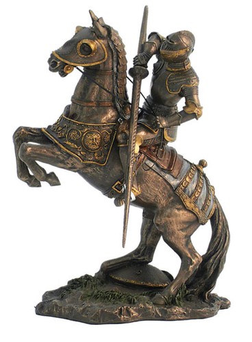 Medieval knight with lance - with,
