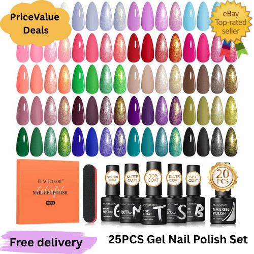 Peacecolor 25pcs gel nail - 25pcs,