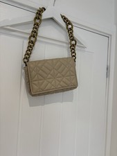 Zara Beige Quilted Shoulder