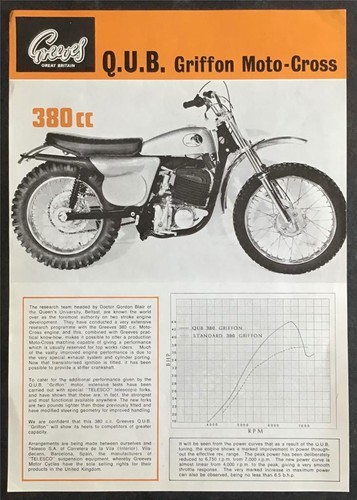 Greeves qub griffon 380cc moto - greeves,