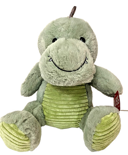 Large green dinosaur plush toy - large,