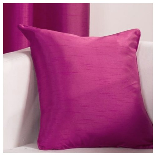 Faux silk slubbed cushion - silk,
