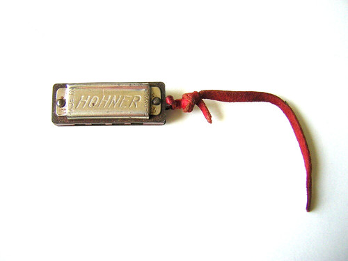 Old hohner miniature harmonica - old,