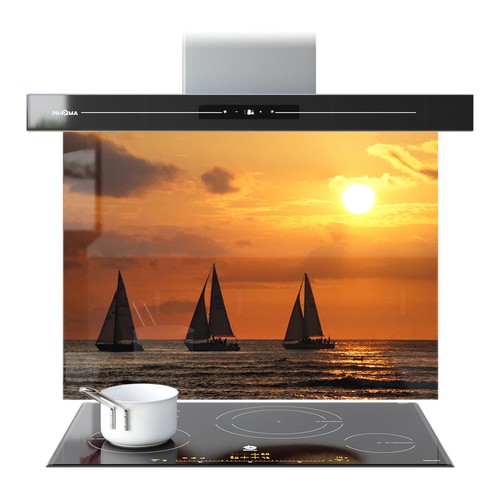 Kitchen glass splashback - glass,