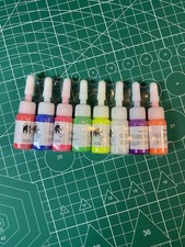 Set of 7 5ml Fluorescent Black Light Glow Tattoo Pigment Ink